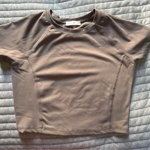 Brown Short Sleeve Top